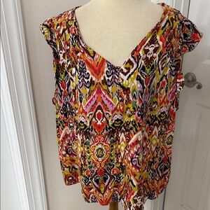 Christian Siriano Colorful Blouse